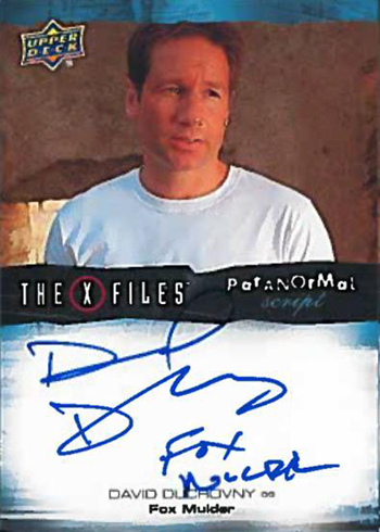2019 Upper Deck X-Files Monster of the Week Pananormal Scripts Inscription David Duchovny