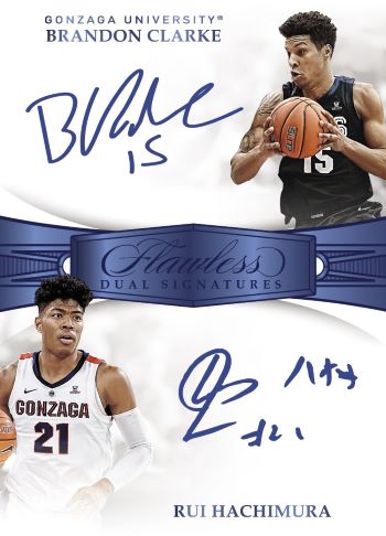 2019 Panini Flawless Collegiate Basketball Dual Autograph