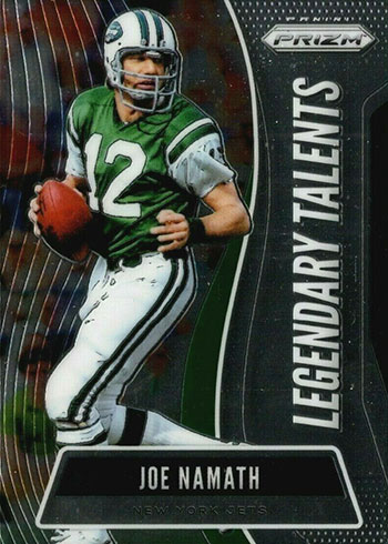 2019 Panini Prizm Football Legendary Talents Joe Namath