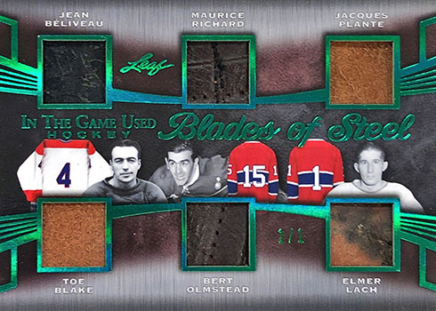 2019 Leaf In the Game Used Hockey Blades of Steel Green