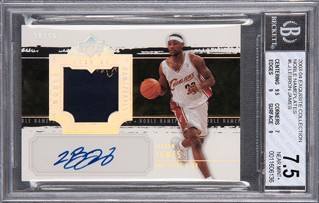 upper deck exquisite lebron james rookie card