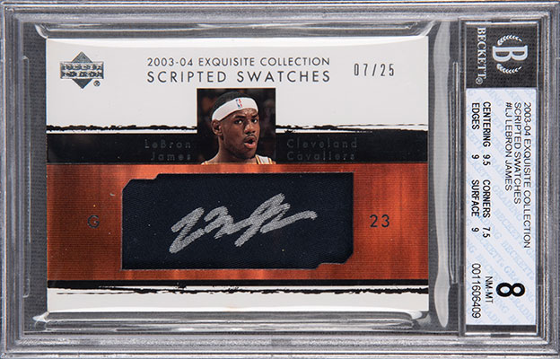 upper deck exquisite lebron james rookie card