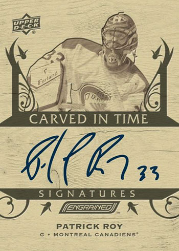 2019-20 Upper Deck Engrained Hockey Carved in Time Signatures