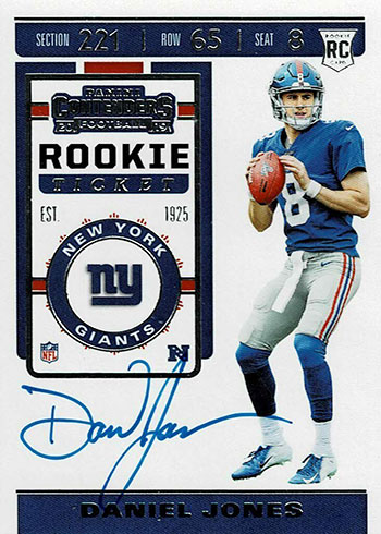 2019 Panini Contenders Football Short Prints Daniel Jones