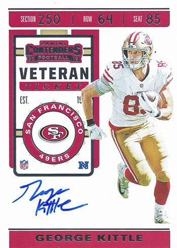 2019 Panini Contenders Football Short Prints George Kittle Veteran Ticket