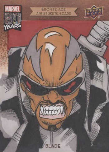 2019 Upper Deck Marvel 80th Anniversary Sketch Cards Bronze Age Blade