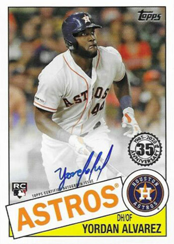 2020 Topps Series 1 Baseball 1985 Topps Autographs Yordan Alvarez