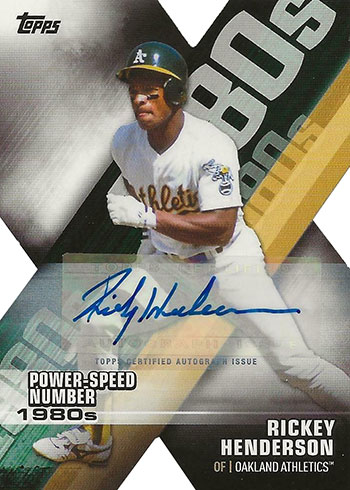 2020 Topps Series 1 Baseball Decade of Dominace Autographs Rickey Henderson