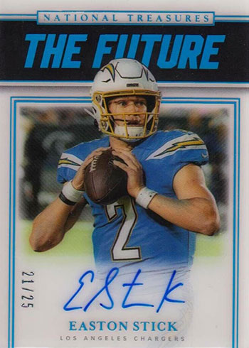 2019 Panini National Treasures Football The Future Easton Stick