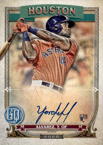 2020 Topps Gypsy Queen Baseball Yordan Alvarez Autograph