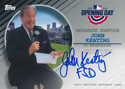2020 Topps Opening Day Baseball Ballpark Profiles Autographs John Keating