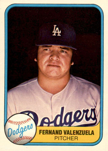 1981 Fleer Baseball Fernando Valenzuela RC UER