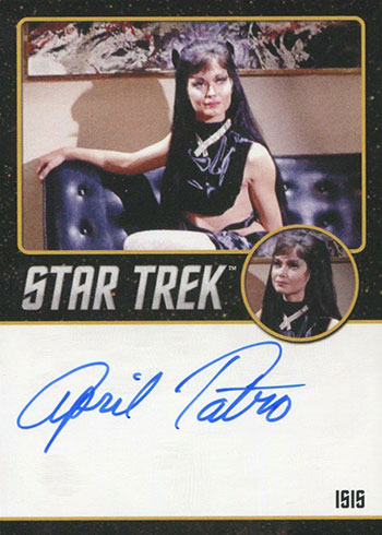 2019 Rittenhouse Star Trek Archives and Inscriptions Black Autograph April Tatro