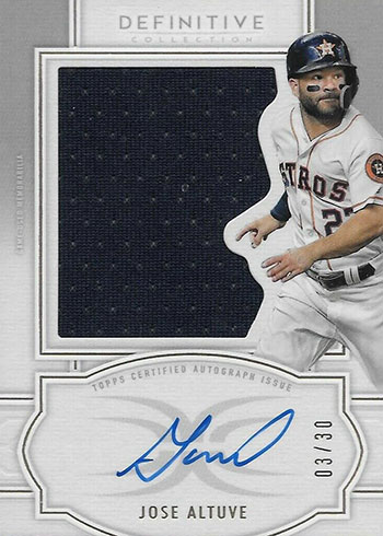 2020 Topps Definitive Collection Baseball Checklist, Team Set