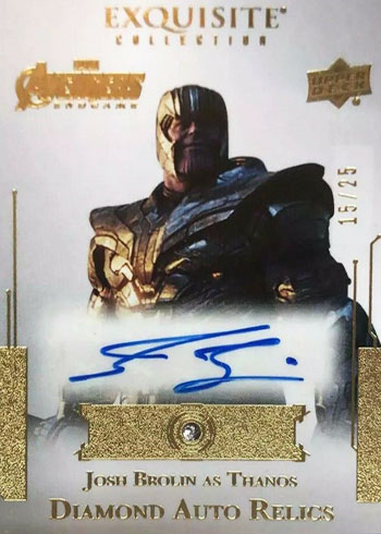 2020 Upper Deck Avengers Endgame Exquisite Diamond Relics Autographs Josh Brolin