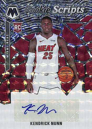 2019-20 Panini Mosaic Basketball Rookie Scripts Kendrick Nunn