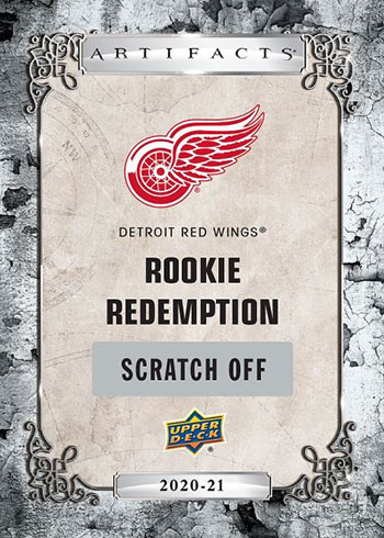 2020-21 Upper Deck Artifacts Hockey Rookie Redemption