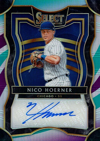 2020 Panini Select Baseball Rookie Signatures Tri-Color Nico Hoerner