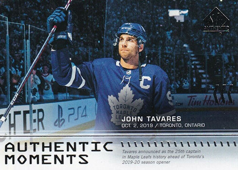 2019-20 SP Authentic Hockey John Tavares Authentic Moments