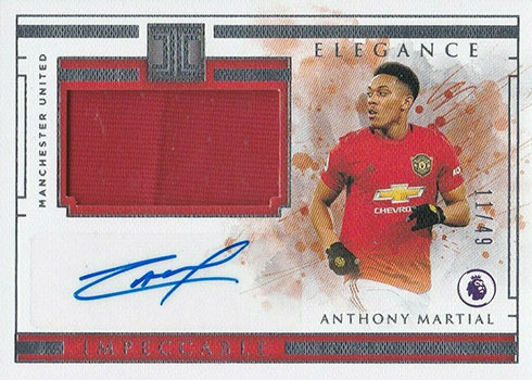 2019-20 Panini Impeccable Premier League Soccer Elegance Jersey Autographs Anthony Martial