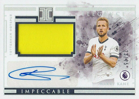 2019-20 Panini Impeccable Premier League Soccer Elegance Jersey Autographs Silver Harry Kane