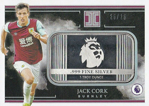 2019-20 Panini Impeccable Premier League Soccer Premier League Logo Silver Jack Cork