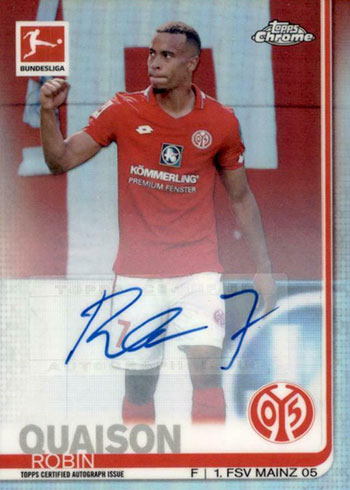 2019-20 Topps Chrome Bundesliga Soccer Robin Quaison Autograph