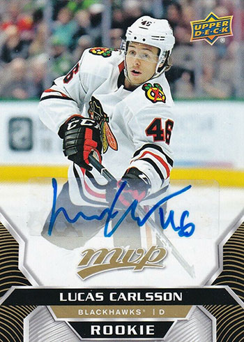 2020-21 Upper Deck MVP Hockey Rookie Autographs Lucas Carlsson
