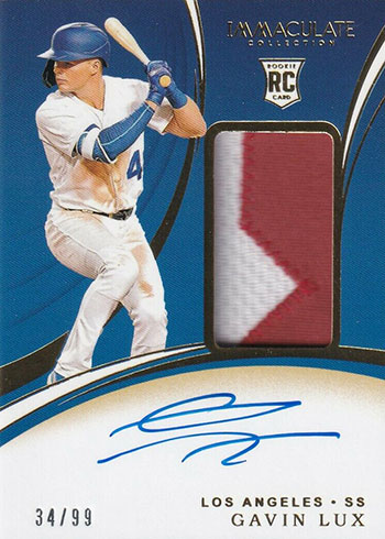 2020 Panini Immaculate Baseball Gavin Lux Rookie Patch Autograph