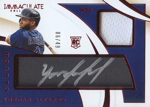 2020 Panini Immaculate Baseball Clutch Rookies Yordan Alvarez Autograph