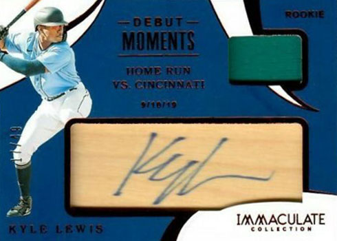 2020 Panini Immaculate Baseball Debut Moments Kyle Lewis
