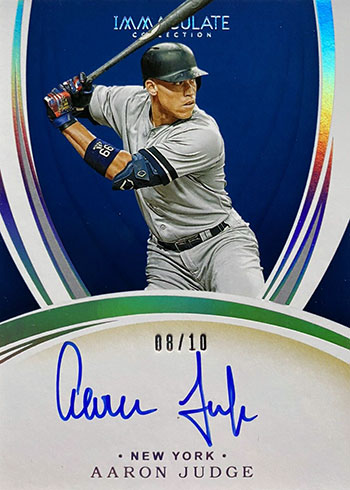 2020 Panini Immaculate Baseball Immaculate Signatures Holo Silver Aaron Judge