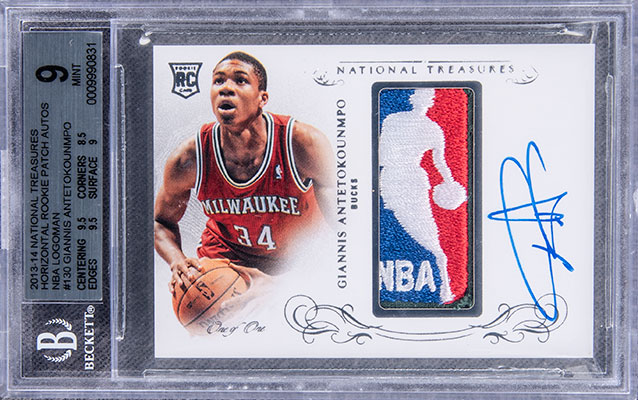 2013-14 Panini National Treasures Rookie Logoman Autographs Giannis Antetokounmpo