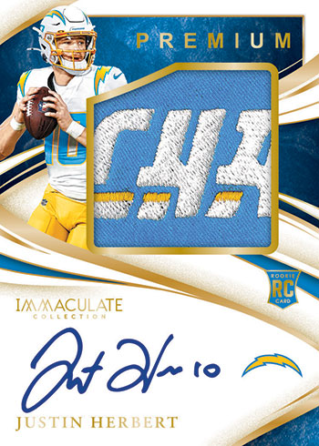 2020 Panini Immaculate Football Rookie Premium Patch Autograph