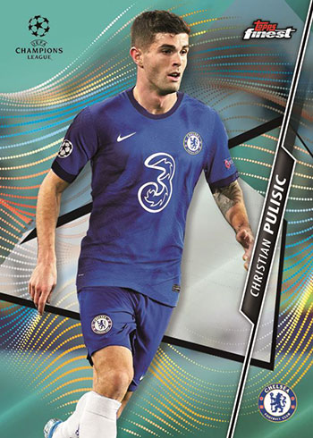 2020-21 Topps Finest UEFA Champions League Soccer Aqua Refractor