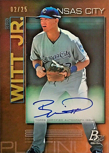 2020 Bowman Platinum Baseball Top Prospects Autographs Bobby Witt Jr.