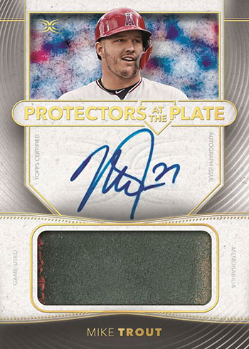 2020 Topps Definitive Collection Baseball Protectors at the Plate Autograph Relic