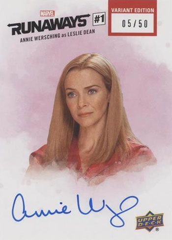 2020 Upper Deck Marvel's Runaways #1 Variant Autographs Annie Wersching