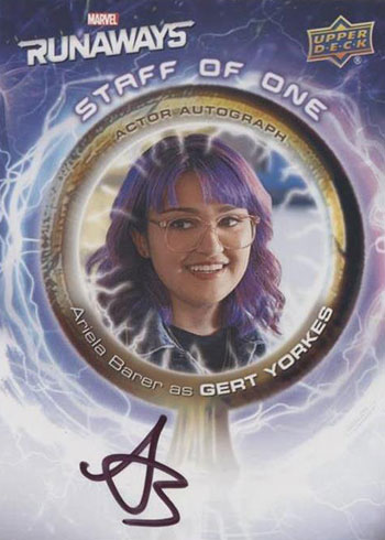 2020 Upper Deck Marvel's Runaways The Staff of One Autographs Ariela Barer