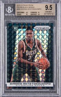 2013-14 Prizm Black Mosaic Giannis Antetokounmpo Tops $1 Million