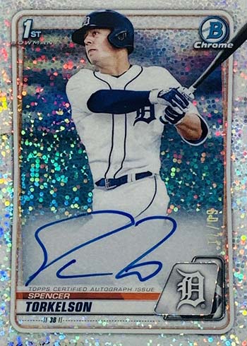 2020 Bowman Chrome Draft Spencer Torkelson Autograph Sparkle Refractor