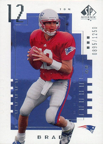 2000 SP Authentic Tom Brady Rookie Card