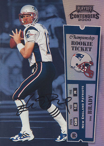 2000 Playoff Contenders Championship Ticket Tom Brady Autograph