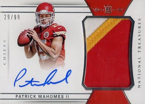 2017 Panini National Treasures Patrick Mahomes Rookie Card