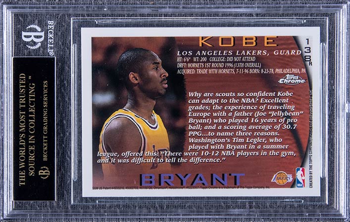 kobe bryant topps chrome rookie