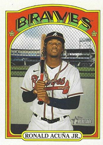 2021 Topps Heritage Baseball Ronald Acuna Jr.