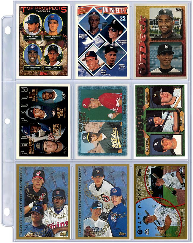 One-Sheet Collections: Multi-Player 1990s Topps Baseball Prospect Cards ...