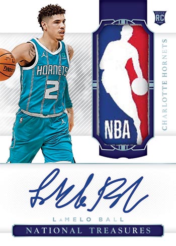 2020-21 Panini National Treasures Basketball Rookie Patch Autographs Logoman LaMelo Ball