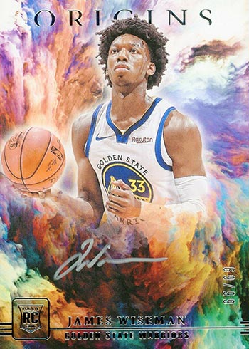 2020-21 Panini Origins Basketball Origins Autographs Silver Ink James Wiseman