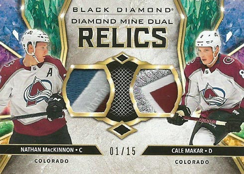 2020-21 Upper Deck Black Diamond Hockey Diamond Mine Dual Relics Premium